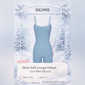 Skims Soft Lounge Lace Trim Onesie